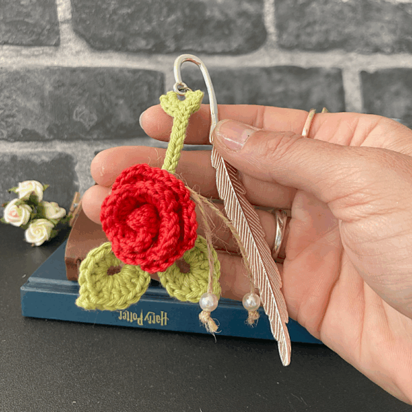 Bookmark - Red Flower - Image 3