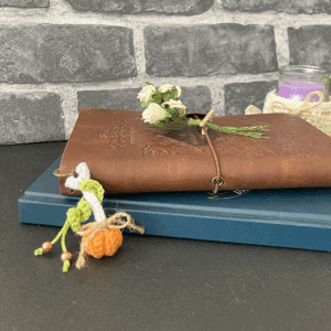 Bookmark - Pumpkin with bronze pearls