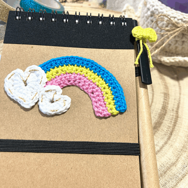 Rainbow notebook - Yellow bow - Image 2