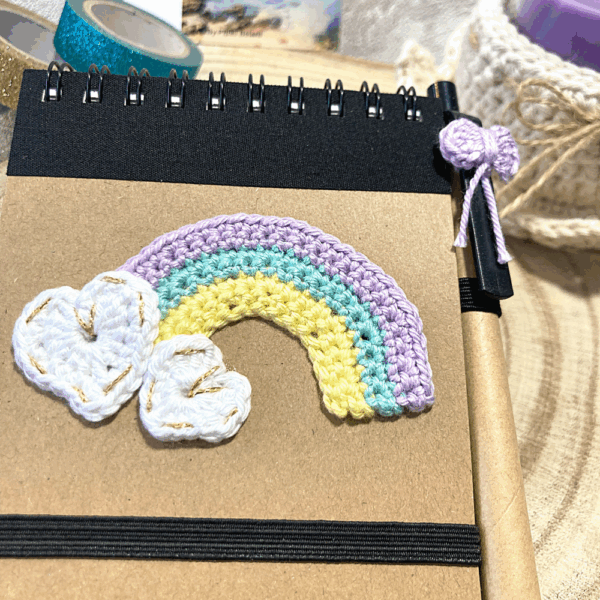 Rainbow notebook - Lilac bow - Image 2