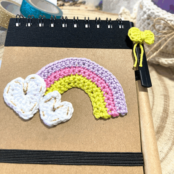 Rainbow notebook - Lime bow - Image 2