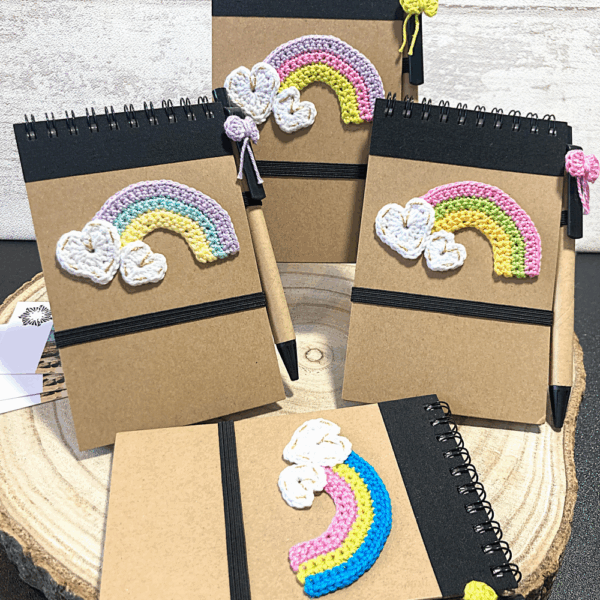 Rainbow notebook - Yellow bow - Image 3